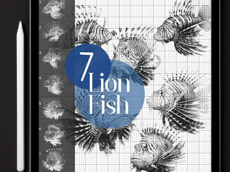250 Ocean Marine Life Animal Stamps | Procreate Brush Pack (digital ...