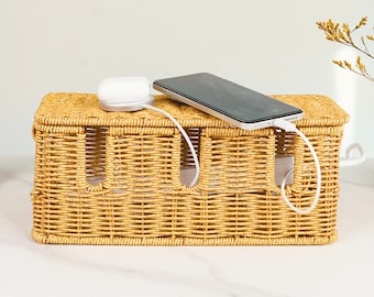 Mothers Day Gift Cable Management Box,Surge Protector Cord Organizer,Wire Hider Box, Cable Tidy Box, Modern Home Decor, Housewarming Gift