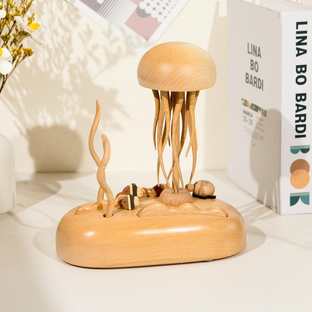 Mothers Day Custom Engraved Wooden Jellyfish Automaton Ornament ...