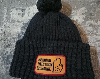 Vintage 1940s 4H Entry Michigan Womens Knit Hat Muff off  display picture 2