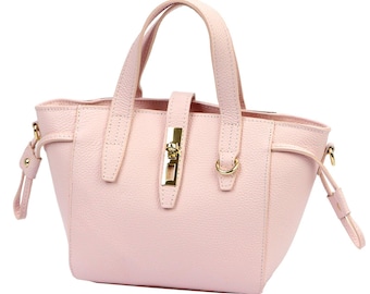 Bolso de mano de piel italiana para mujer, bolso tote de piel auténtica, bolso de hombro elegante con asa superior, bolso cruzado, regalo para ella.