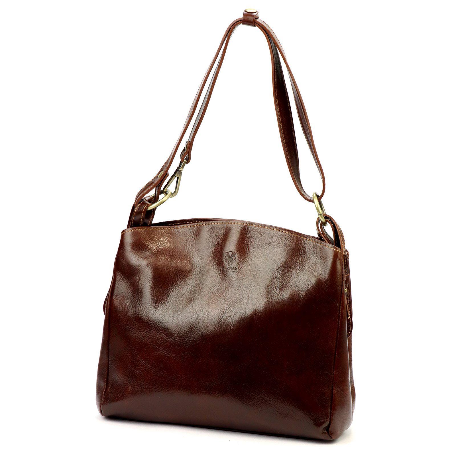 Sac à Main En Cuir Véritable Marron Russet - Nuovedive - Taille S - Occasion