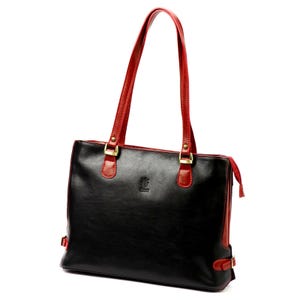 Florence Italian Leather Tote Bag | Handmade Brown Shoulder Purse | Genuine Leather Handbag for Women | Classic Office Bag | Made in Italy
