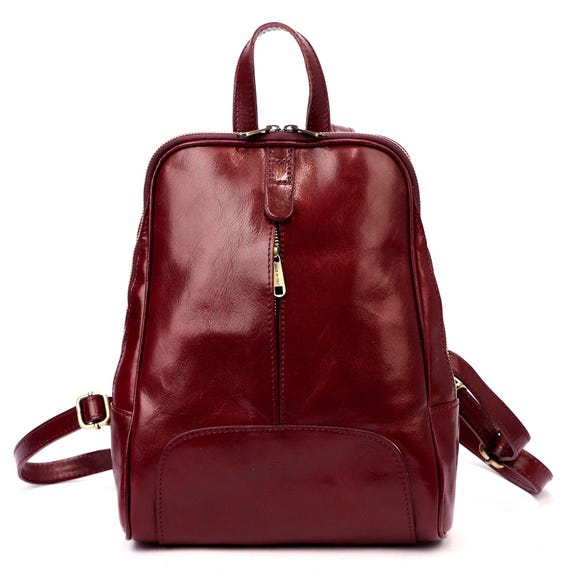 Handmade Italian Leather Backpack: Florence Style Minimalist Bag