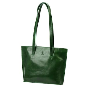 Florence Italian Leather Tote Bag | Handmade Brown Shoulder Purse | Genuine Leather Handbag for Women | Classic Office Bag | Made in Italy