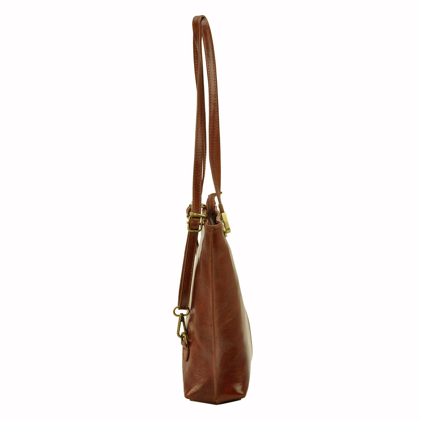 Brown Leather Convertible Backpack - Crossbody- Handbag Classic Italian Bag Handmade Leather Bag | Vintage Leather Backpack main image 2