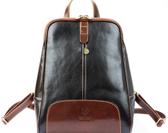 Handmade Italian Leather Backpack: Florence Style Minimalist Bag