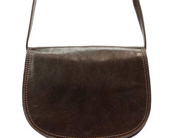 Italian Leather Crossbody Bag for Women, Genuine Leather Shoulder Purse, Small Leather Handbag, Made in Italy