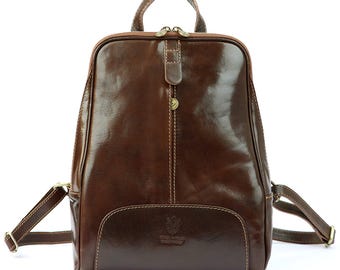 Handmade Italian Leather Backpack: Florence Style Minimalist Bag