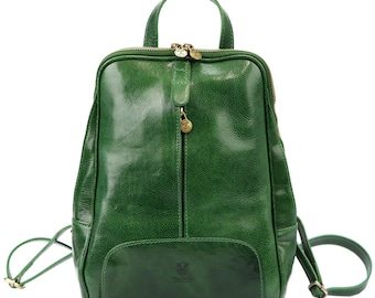 Handmade Italian Leather Backpack: Florence Style Minimalist Bag