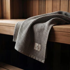 Serviette de sauna gaufrée - 100 % coton