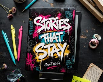 Stories That Stay Kindleケース – グラフィティリーダーカバー、カラフルなストリートアートPUレザー製スリーブ