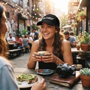 May include: A black baseball cap featuring the white text "LIVE LOUDLY" embroidered on the front panel. The cap has a structured crown, a curved brim, and an adjustable strap at the back, providing a classic fit for casual daily wear.