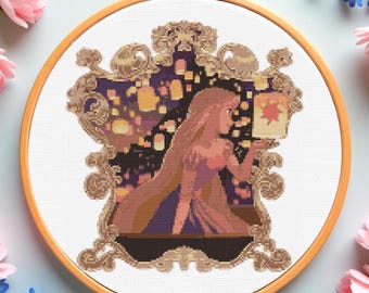 クロスステッチパターン プリンセス刺繍デザイン クロスステッチPDF