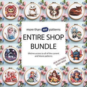 Bundel met levenslange kruissteekpatronen: volledige shoptoegang (pdf-download)