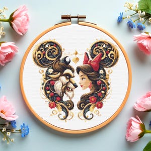 Motif de point de croix moderne Princesse – Personnage de dessin animé à télécharger numériquement au format PDF XStitch, fichier de broderie, décoration DIY pour chambre de bébé, cadeau d&#39;art mural