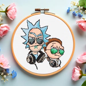 Geeky Scientist Cross Stitch Pattern: Pop Culture Embroidery (Digital PDF Chart
