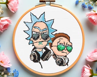 Geeky Scientist Cross Stitch Pattern: Pop Culture Embroidery (Digital PDF Chart
