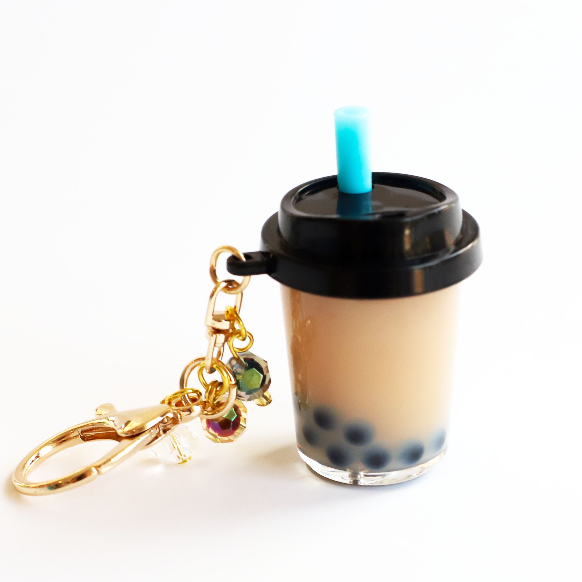 Boba Bubble Tea Keychain w/ REAL LIQUID Kawaii Cute Etsy