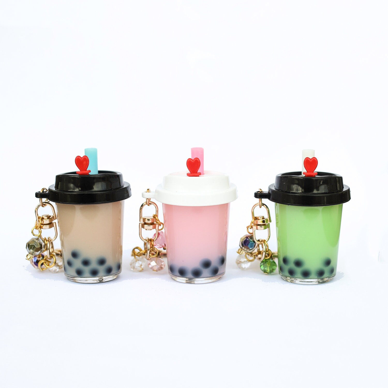 Boba Bubble Tea Keychain Kawaii Cute Miniature Milk Tea Etsy