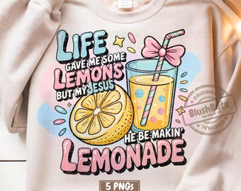 Christian Summer Drink PNG Bundle (5): Jesus Lemonade, Faith Sublimation (Digital Download)