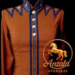 Western Show Shirt Western showmanship Jacket Women Showmanship Jacket Western pleasure horse show Jacket Show Jacket Equestrian Show Shirt