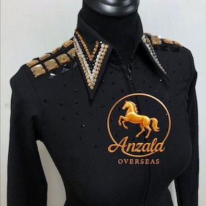 Western Show Shirt Western showmanship Jacket Women Showmanship Jacket Western pleasure horse show Jacket Show Jacket Equestrian Show Shirt