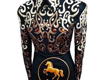 Women's Western Showmanship Jacket: Ultrasuede, Swarovski Crystals