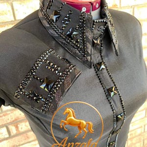 Western Show Shirt Western showmanship Jacket Women Showmanship Jacket Western pleasure horse show Jacket Show Jacket Equestrian Show Shirt