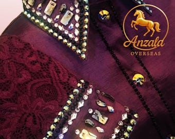 Swarovski Crystal Showmanship Jacket: Equestrian Western Show Shirt