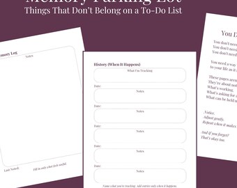 Memory Parking Lot: A Gentle Way to Track Things That Don’t Belong on a To-Do List