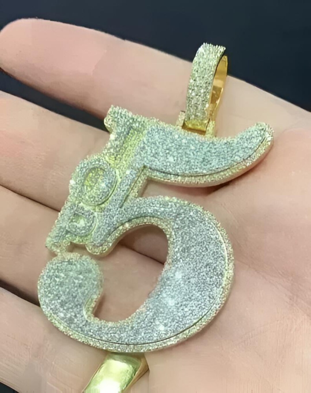 Number Rapper Hip Hop Pendant, Men's Customize 5 Number Pendant, Custom ...