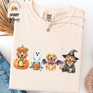Comfort Colors® Halloween Golden Retriever Shirt, Halloween Hundeshirt, Geisterhund Shirt, Hundeliebhaber Geschenk, Hund Halloween Shirt, Golden Mama Shirt