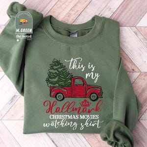 This Is My Hallmark Christmas Movie Watching Sweatshirt, Cozy Holiday Movie Night Crewneck, Cute Christmas TV Lover Top