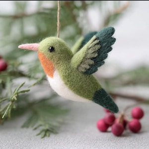 Handmade Wool Felt Bird Art Hanging Christmas Decorations Family Gathering Decor Creative Felt Christmas Tree Ornaments Felt Christmas Gifts