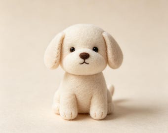 Dog Pet Memorial Gift Handmade Needle Felt Labrador Puppy Figurine Wool Felt Beagle Dog Doll Bookshelf Decor Craft Dog Lover Graduation Gift