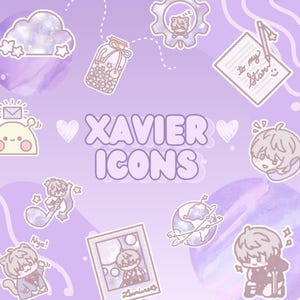Love and Deepspace App Icon Pack - Xavier ver. | Aesthetic Icons | Pastel Themed | Hand Drawn | iOS and Android | Otome Game
