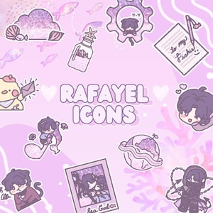 Love and Deepspace App Icon Pack - Rafayel ver. | Aesthetic Icons | Soft Colors | Hand Drawn | iOS and Android | Otome Game