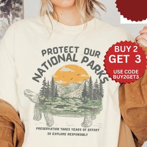 90s National Parks Comfort Colors Unisex T shirt Granola Girl Shirt Respect the Local Wildlife Tee Hiking Camping Clothes Wanderlust Shirt