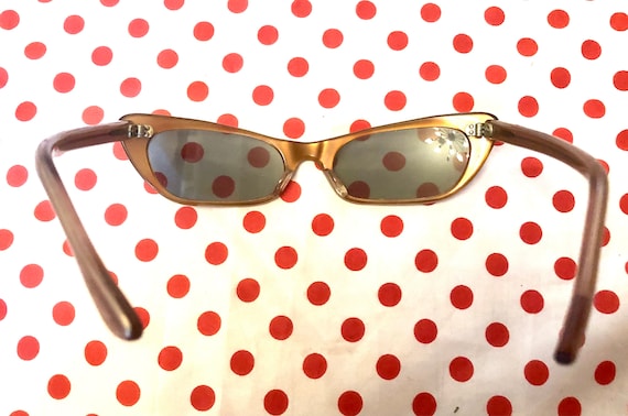 Stylish vintage cat eye 50's 60's sunglasses fram… - image 6