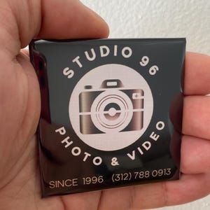Custom Business Logo Magnet, Personalized Fridge Magnet with Company Info, Promotional Branding Magnet for Small Business Marketing