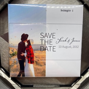Save The Date Wedding Photo Magnets Wedding Invitation QR Code Save the Date Cards Digital Magnets Fridge Gift for Couple Photo Invite