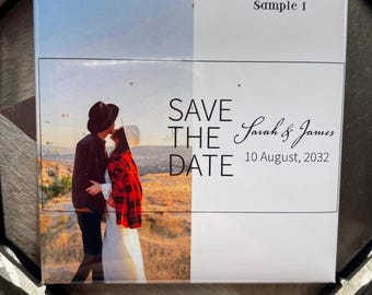 Save The Date Wedding Photo Magnets Wedding Invitation QR Code Save the Date Cards Digital Magnets Fridge Gift for Couple Photo Invite