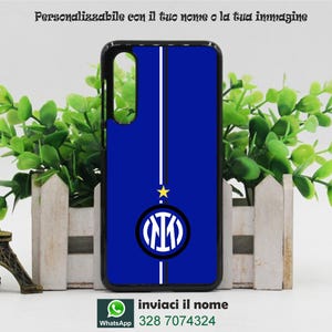 Cover personalizzata con la tua immagine preferita e il nome calcio Inter per tutti i modelli samsung stampa indelebile risoluzione HD