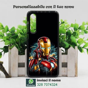 Cover cellulari personalizzata con la tua immagine preferita e il nome ironman supereroi per tutti i modelli samsung stampa indelebile in HD