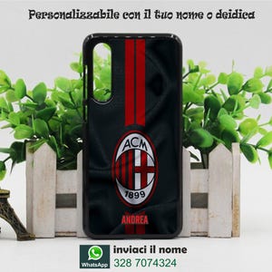Cover cellulare personalizzata con la tua immagine e il nome calcio milan per modelli xiaomi redmi poco stampa indelebile risoluzione HD
