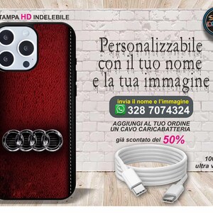 Cover cellulari personalizzata con la tua immagine preferita e il nome auto Audi per tutti i modelli samsung stampa indelebile in HD
