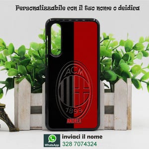 Cover personalizzata con la tua immagine preferita e il nome calcio milan per tutti i modelli samsung stampa indelebile risoluzione HD