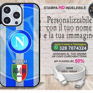 Cover personalizzata con la tua immagine preferita e il nome calcio napoli per tutti i modelli samsung stampa indelebile risoluzione HD