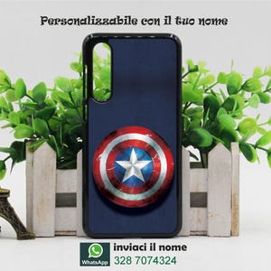 Cover cellulari personalizzata con la tua immagine preferita e il nome captain america per tutti i modelli samsung stampa indelebile in HD